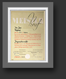 Max Apel's master certificate